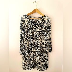 J. Crew woman’s leopard dress. Size 8. Black and white.